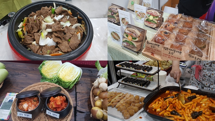 1月25日，在首尔良才韩国农水产食品流通公社举行的纯素食博览会上，可以看到出售的用豆制肉做成的烤肉、纯素食辛奇、炒年糕、甜点等多种食物。韩宣网记者金惠麟 摄