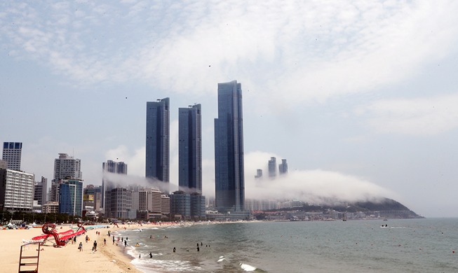 【图片看韩国】 海雾中的釜山海云台