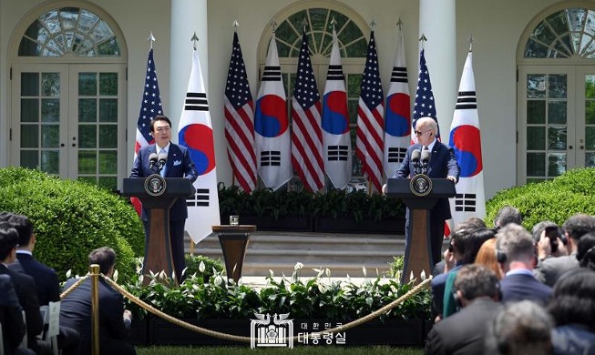 韩美首脑共同签署《华盛顿宣言》