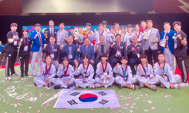 韩国在世界跆拳道青少年锦标赛上创历史最好战绩