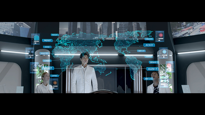 韩国文化体育观光部海外文化弘报院公开的《2018大韩民国国家形象宣传片-战争起源（The Origin of the War）》中的一个场面，其中包含了韩半岛和平对世界和平做出贡献的信息。图片来源：海外文化弘报院