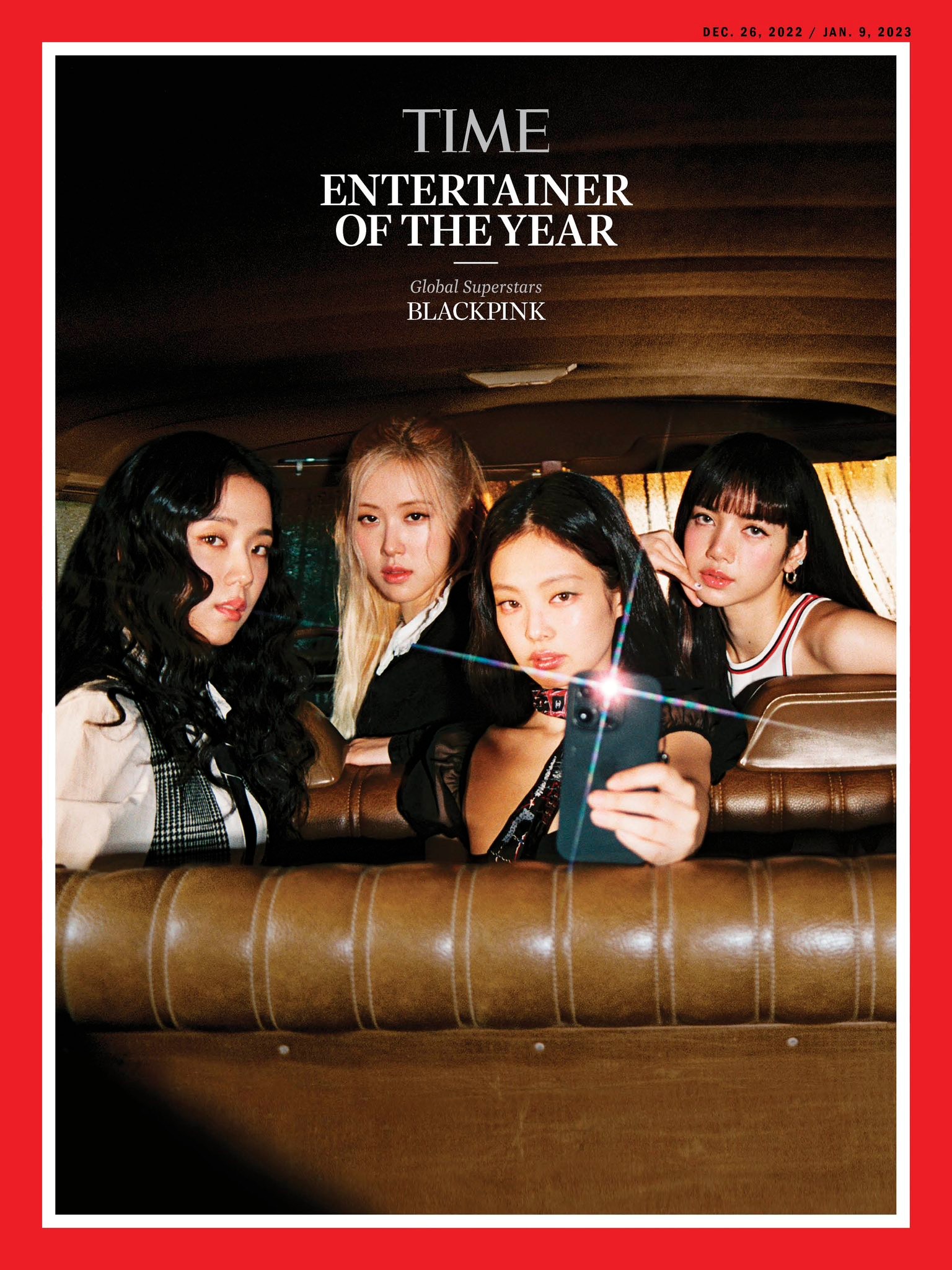 BLACKPINK被美国《时代周刊》评选为年度最佳艺人。图片来源：《时代周刊》脸书 