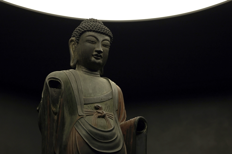 “药师如来”制作于统一新罗时期800年前后，被政府指定为国宝。韩宣网记者李俊英 摄