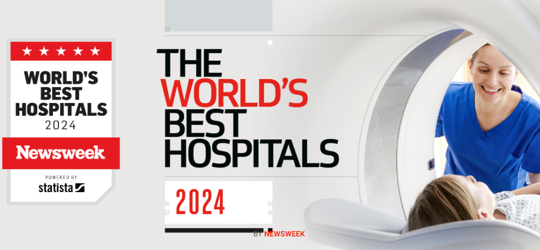 3月5日，美国时政杂志《新闻周刊》在官网发布“2024全球最佳医院”（World's Best Hospitals 2024）排名 ，韩国有17家医院进入前250位。图片来源：《新闻周刊》官网截图