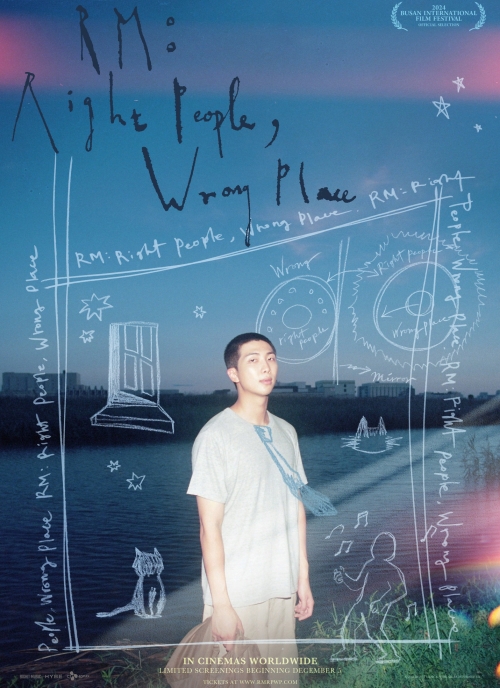 12月5日即将上映的纪录片《RM：Right People, Wrong Place》海报。图片来源：BIGHIT MUSIC