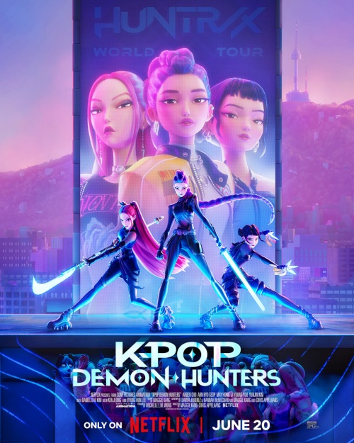 《K-POP恶魔猎人》官方海报。图片来源：奈飞（Netflix）
