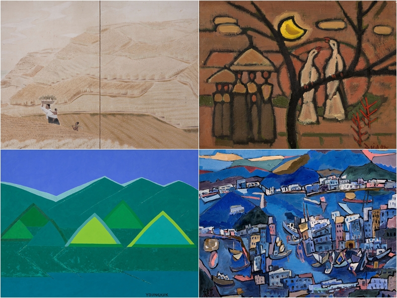 图为纪念韩国光复80周年的国立现代美术馆展览《乡愁，思念故乡》展出作品。图片来源：国立现代美术馆