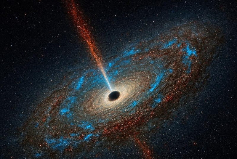 超大质量黑洞银河系想象图。图片来源：韩国天文研究院