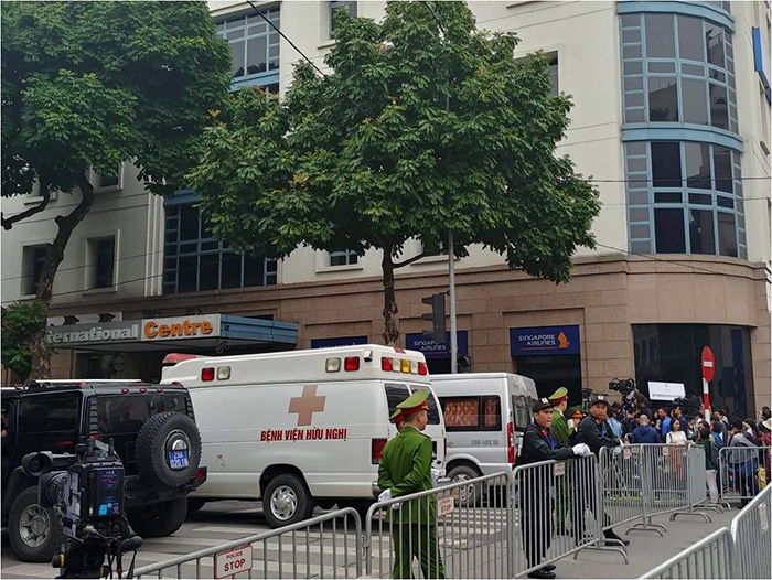 当地时间2月28日上午11点，位于第二次朝美首脑会晤举办地越南河内市内的索菲特传奇酒店周边的风景。韩宣网记者金恩英 摄