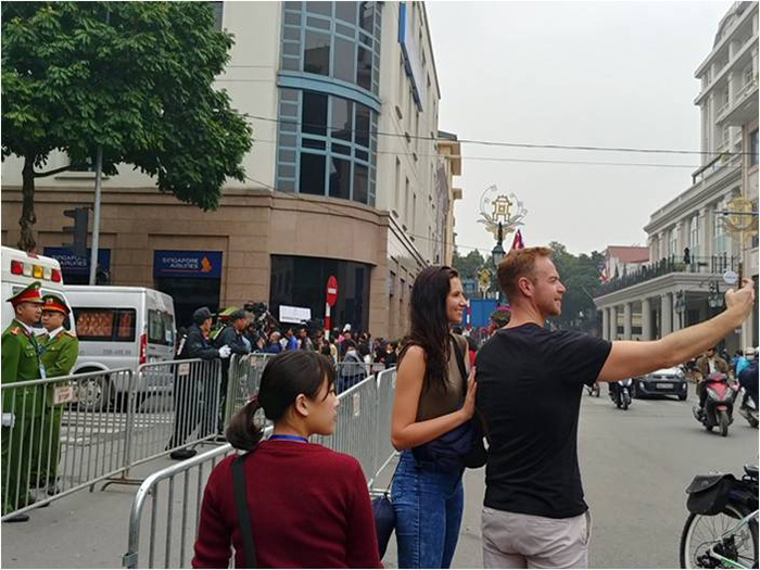 当地时间2月28日上午11点，位于第二次朝美首脑会晤举办地越南河内市内的索菲特传奇酒店周边的风景。韩宣网记者金恩英 摄