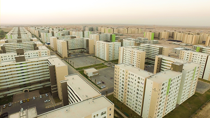 이라크 정부가 최근 바그다드 인근에 들어설 비스마야 신도시 건설공사 대금을 지급하며 한국과의 신도시 건설 협력에 대한 의지를 드러냈다. 한화건설이 짓고 있는 비스마야 신도시의 A타운 전경.