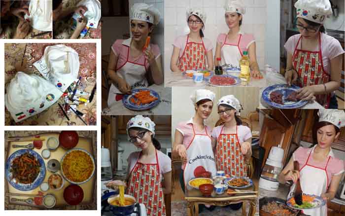 한국음식 김치, 불고기 등을 직접 조리하는 모습을 담은 사진 부문 1등 수상작.