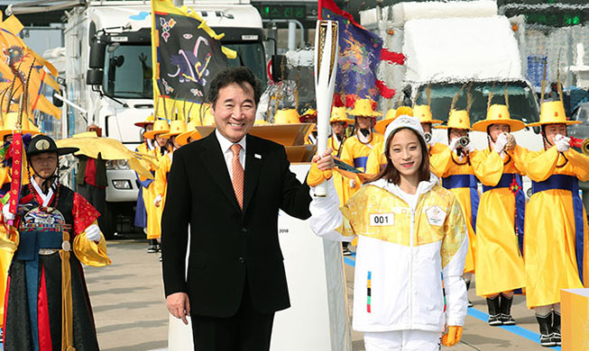 平昌G-100：圣火传递告知‘平昌之开始’