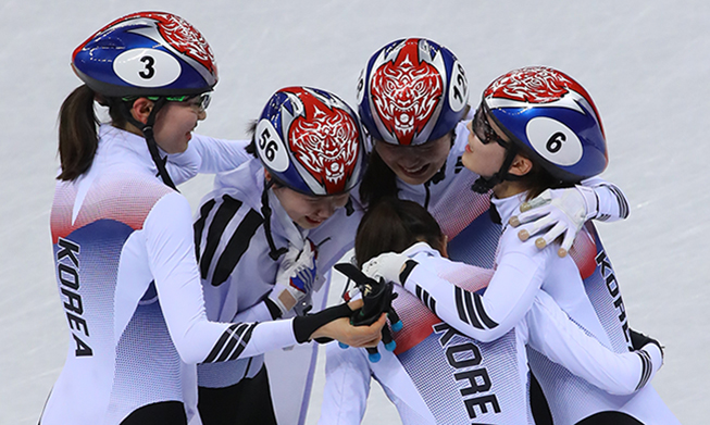 韩国实现冬奥短道速滑女子3000米接力两连冠