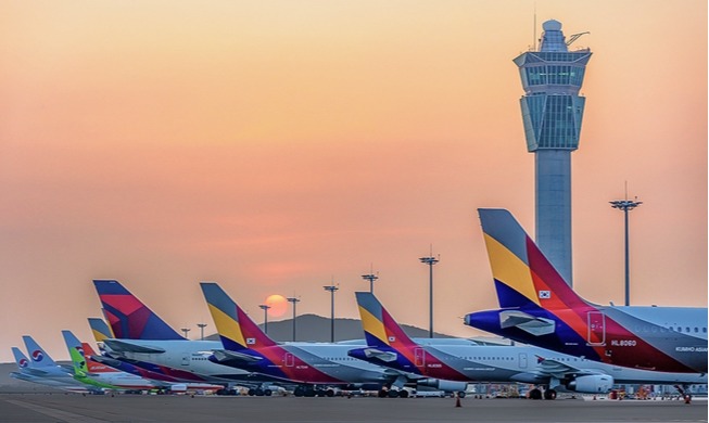 去年韩国航空运输量突破100万架次