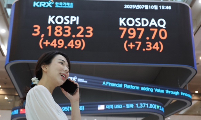 韩国股市总市值首次突破3000万亿韩元