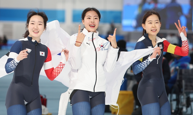 韩国在短道速滑、速度滑冰、雪上项目共获11枚金牌