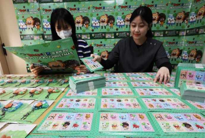 大韩结核协会携《天才面包理发师》推出圣诞邮票