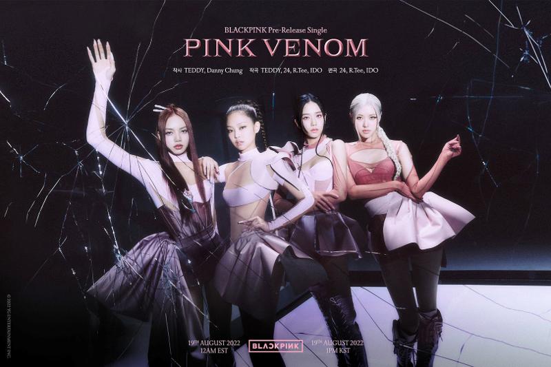 图为BLACKPINK将于8月19日发布的新曲《Pink Venom》海报。图片来源：YG娱乐脸书
