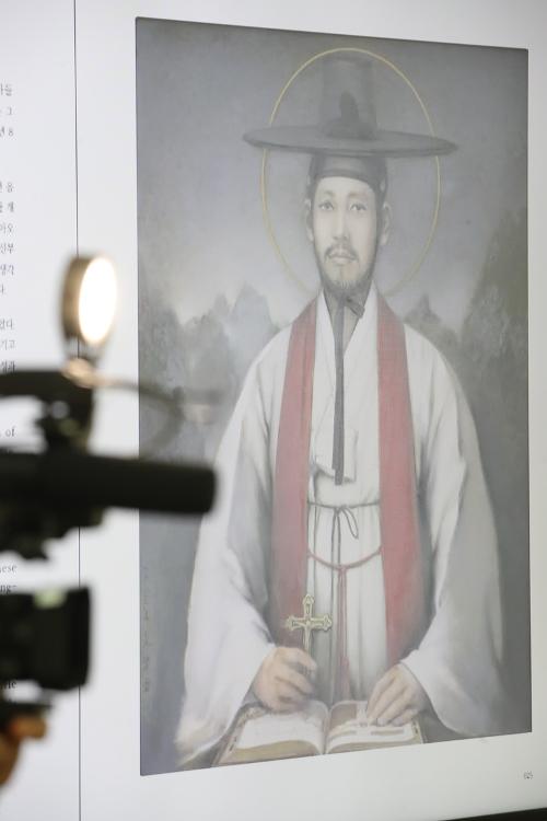  梵蒂冈圣彼得大教堂将设韩国首位天主教司铎金大建（1821-1846年）的雕像。图为金大建神父肖像。图片来源：韩国天主教会