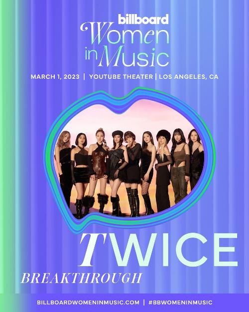 女团TWICE开韩国歌手先河，获公告牌女性音乐奖。图片来源：JYP娱乐公司