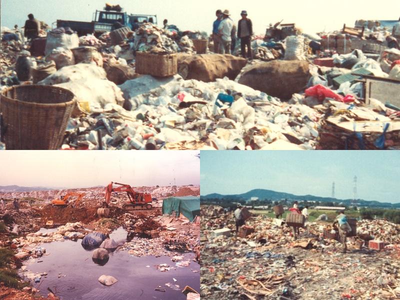 位于首尔麻浦区上岩洞的兰芝岛蓝天公园与彩霞公园，从1978年到1993年，曾是长达15年的垃圾填埋场。图片来源：西部公园休闲中心