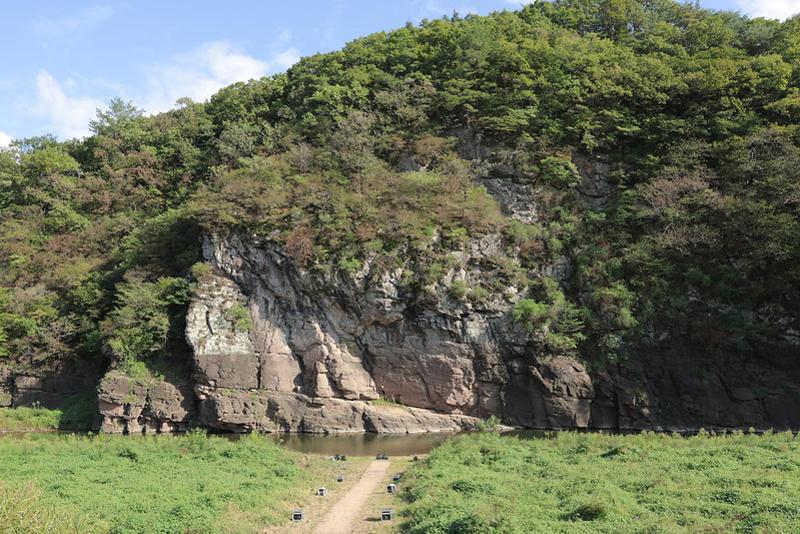 世界文化遗产&ldquo;图为位于韩国蔚山市蔚州郡彦阳邑大谷里的&ldquo;盘龟台岩刻画&rdquo;。韩宣网记者朴大珍 摄