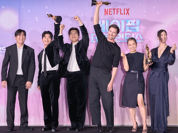 《K-POP：猎魔女团》主创携奥斯卡小金人访韩 续篇灵魂仍为“韩国特质”