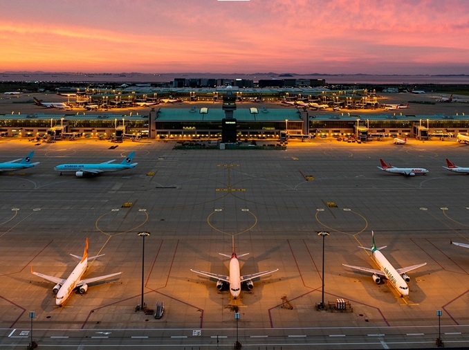 去年韩国航空运输量突破100万架次